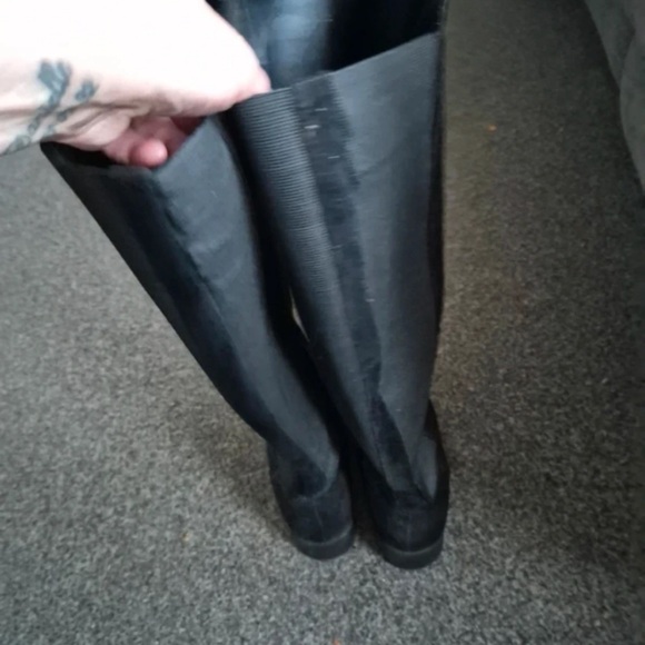 Boohoo Midnight Black Over the Knee Boots - Picture 3 of 4